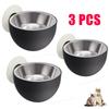 1 Pcs Magnetic Wall Mount Stainless Steel Dog Bowls Anti Spill Pet Food Dishes Elevated Cat Bowl Dishwasher Safe Rustproof