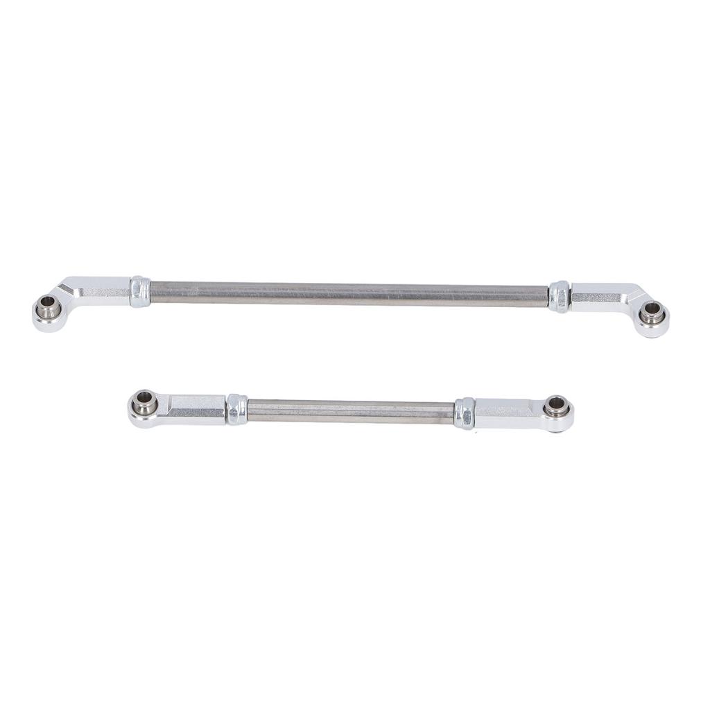 RC Steering Rod 90mm Aluminum Alloy Steering Pull Rod Link Linkage Set for SCX10 III 1 10 RC Cars Silver