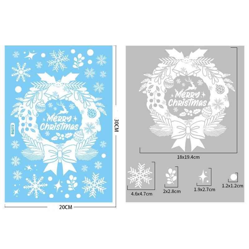 Рождественская наклейка на зеркало Санта-Клаус Снеговик Олень Декоративная стеклянная электростатическая наклейка Веселый рождественский декор для дома