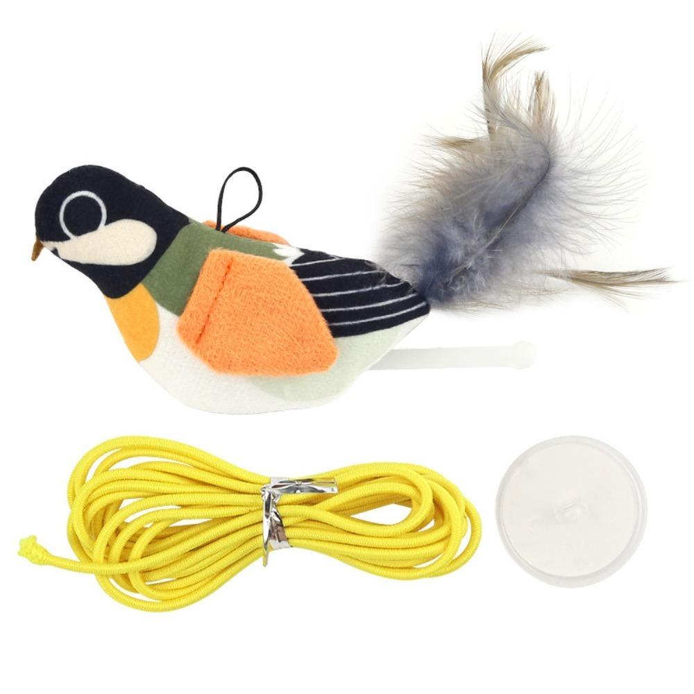 Электронная интерактивная летающая птица, игрушка для кошек, подвесная игрушка-симулятор питомца, воробей