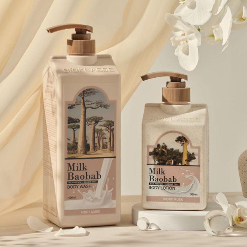 Milk Baobab Гель для душа Ivory Musk 1 л – Увлажняющий мускусный очищающий гель для тела