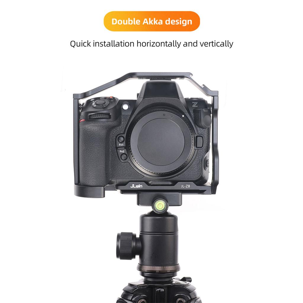 Клетка для камеры JLwin JL-Z8 Видеоклетка для камеры из алюминиевого сплава с гнездом для магнитного ключа Крепление для холодной обуви