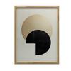 Golden Harmony: Black Space Golden Harmony: Black Space, 50X70 Cm, Wooden Frame Light Oak, Matte Paper 230 Gsm