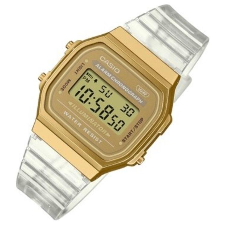Casio Vantage Series Retro Classic Casual Quartz Movement Resin Strap Watch Men watches Yellow A168XESG-9A