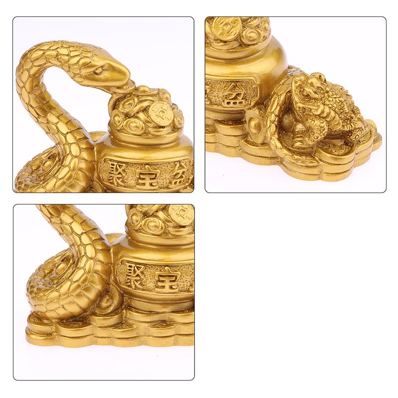 1 шт. золотая статуэтка змеи жабы фэн-шуй монета деньги богатство удача домашний директор