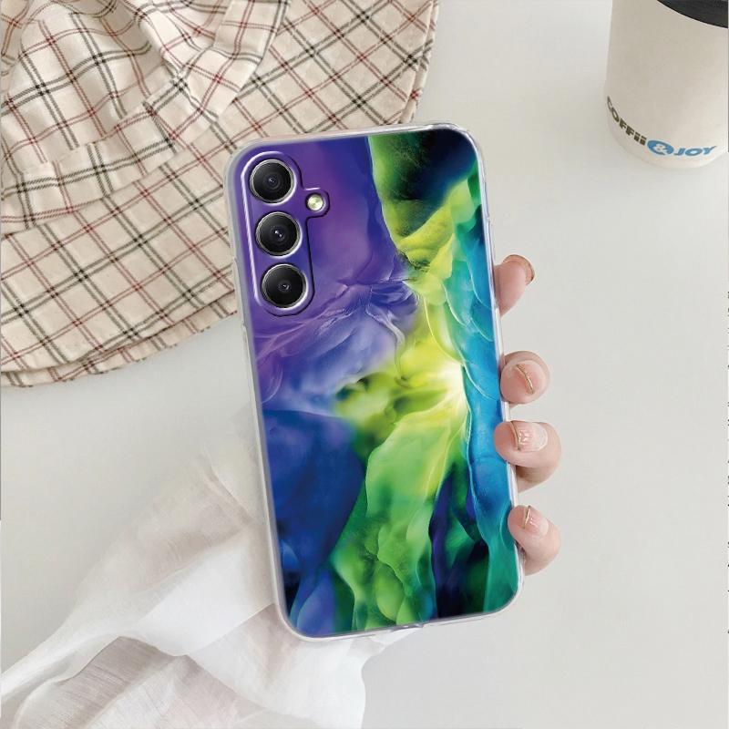 Мраморный мягкий прозрачный силиконовый чехол для Xiaomi Redmi Note 13 14T 15 Samsung A55 A35 S24 FE iPhone 15 Huawei Honor 200 Camera Защитный противоударный чехол