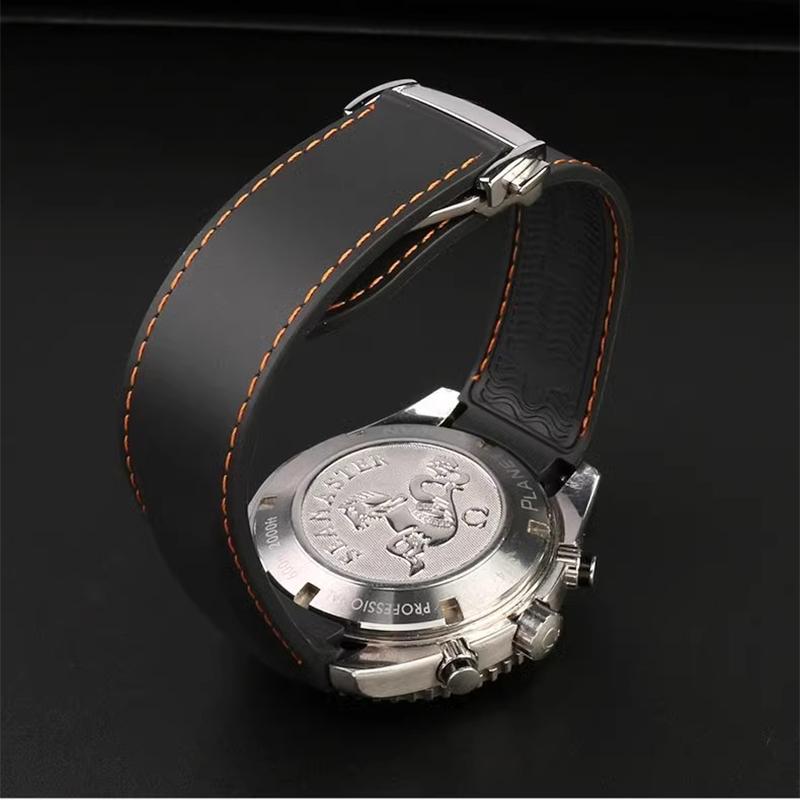 20 22 мм Для Hamilton Kaki Navy Frogman H777050 H778050 H77805335 Изогнутый конец Резиновый ремешок для часов Мужской Дайвинг Силиконовый браслет