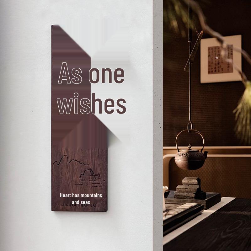 Индивидуальная подвесная табличка на дверь в китайском стиле из массива дерева для отелей, гостевых домов, чайных и ресторанов