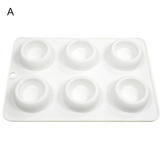 Mousse Cake Mold Food Grade BPA Free Heat-Resistant Dishwasher Safe 6-Cavity DIY Fondant Chocolate Mold