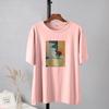 Shellsuning Fashion Aesthetics Printed T-shirts 2023 Summer Oversized O-neck Short Sleeve Basic Tees Simple Girl Top Female Cotton Soft Harajuku Tops
