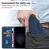 For iPhone 14 Drop Proof Case PU Leather Phone Wallet 7-Shape Imprinted Cover