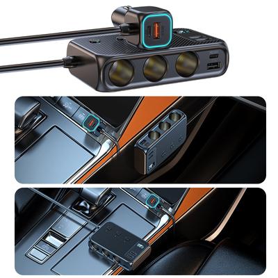 9 в 1 Автомобильный прикуриватель Адаптер-разветвитель USB Зарядное устройство с независимыми переключателями Быстрая зарядка для телефонных устройств