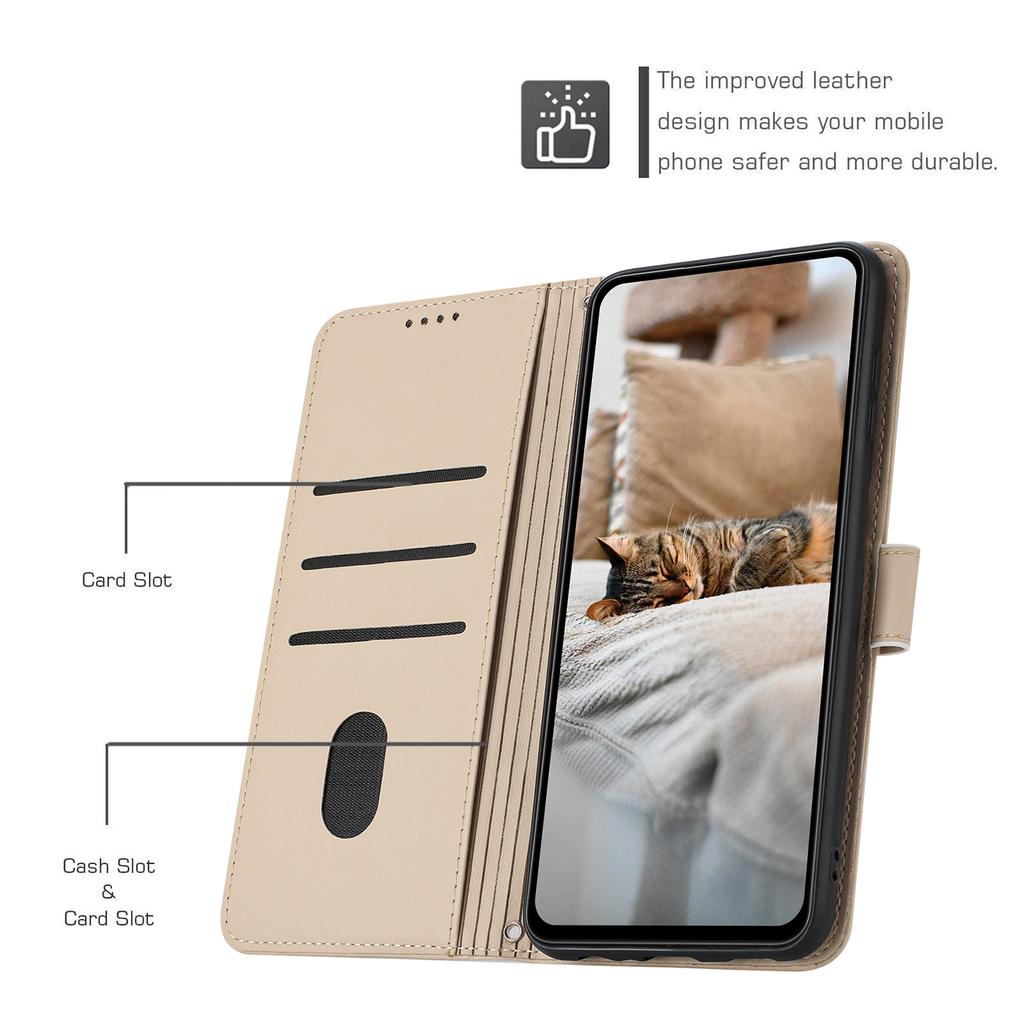 For Samsung Galaxy A35 5G Case with Strap Cats Imprint Leather Wallet Phone Cover