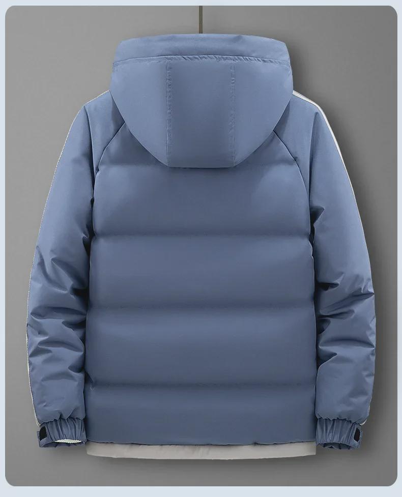 Мужская плюшевая хлопковая куртка с капюшоном для рабочей одежды - Модная, плотная, защищающая от холода зимняя верхняя одежда для погоды Северо-Востока