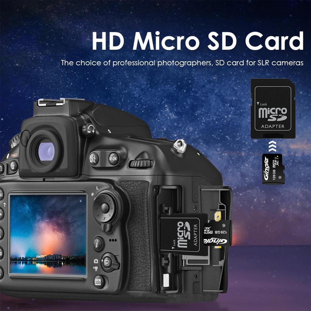 Memory Card 128GB Micro SD Card SD/TF Flash Card Class10 Memory Card 128 GB microSD U1 TF C10 128G SDXC + Card Reader SD Adapter Memory Card for Phone