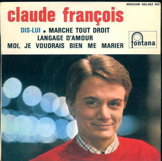 7-дюймовая пластинка CLAUDE FRANOIS Dislui 460863ME Fontana 1963 Франция Рок Б/у