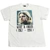 Винтажная футболка KURT COBAIN Nirvana 1967-1994 90-е Белая с одинарным швом Мужская Женская Футболки Топ РЕПРИНТ