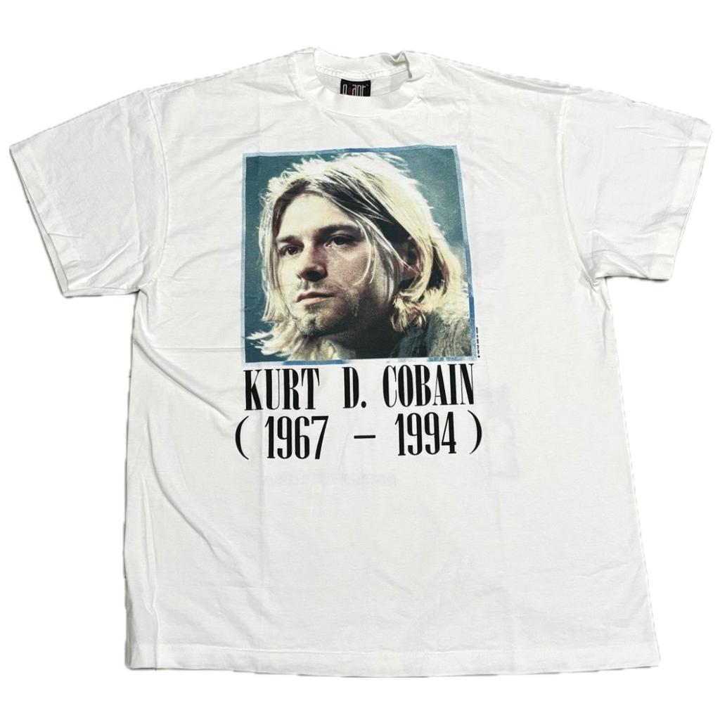 Винтажная футболка KURT COBAIN Nirvana 1967-1994 90-е Белая с одинарным швом Мужская Женская Футболки Топ РЕПРИНТ