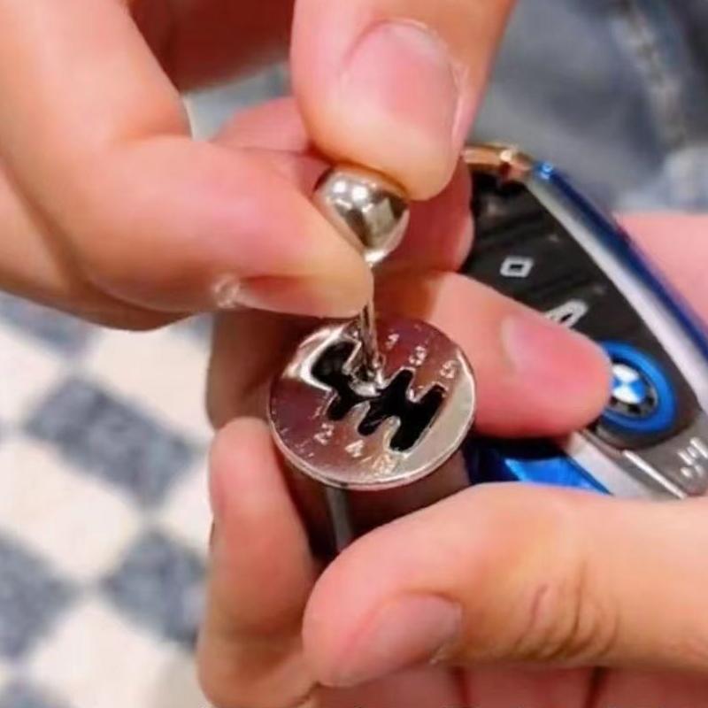 Металлический Брелок Креативный Брелок для Ключей Автомобильная Ручка Переключения Передач Шестиступенчатая Механическая Коробка Передач Переключатель Передач Фиджет Игрушки Тревога