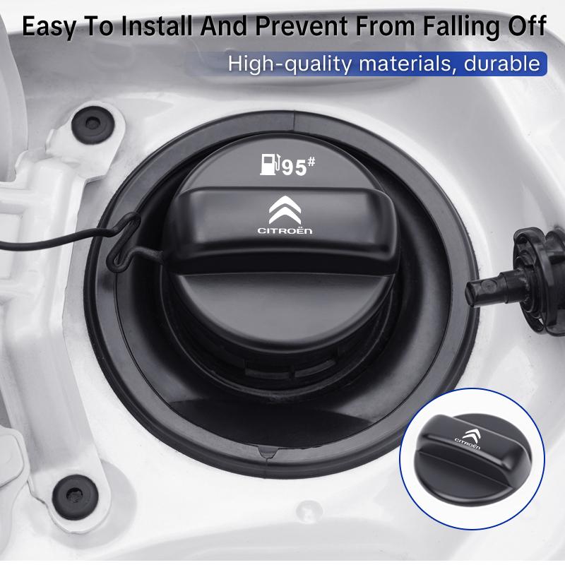 WKZA3 Car Fuel Tank Cap Cover Metal Tank Protective Sticker Accessory For Citroen C3 C4 C5 C1 Berlingo Xsara Picasso Celysee Aircross