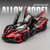 1:24 Apollo Project EVO Electroplate Alloy Muscle Car Model Sound and Light Children's Toy Collectibles Birthday gift
