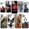 Чехол для телефона A-Assassins Game Creed для iPhone 11 12 13 14 15 16 Pro Max 7 Plus 8 + X XR XS 16E SE Apple Мягкий чехол Fundas 11 14 1