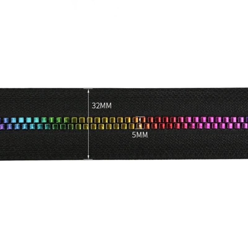 5 # градиентные цветные смоляные молнии, красочные квадратные открытые молнии с автоматическим замком, аксессуары для куртки, аксессуары для одежды, шитье одежды своими руками