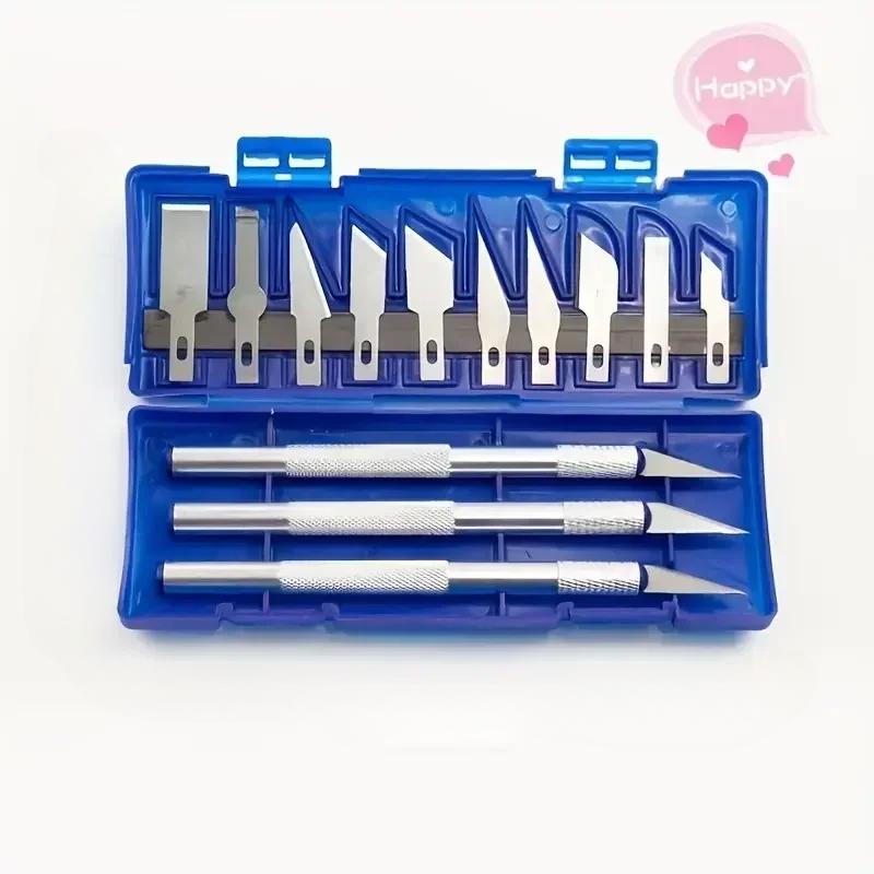 Набор инструментов для резьбы по алюминиевому сплаву 13 шт./набор - Идеально подходит для вырезания из бумаги, рукоделия и изготовления моделей!
