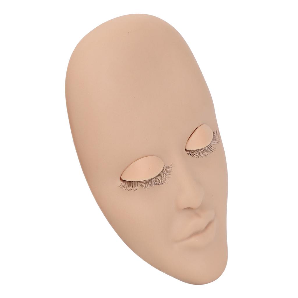 Голова манекена для наращивания ресниц с 6 парами сменных век, мягкая на ощупь, лицо манекена для ресниц