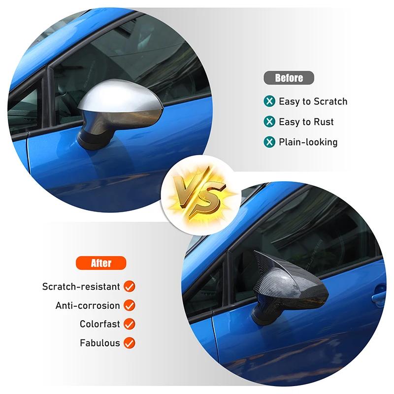 Для Seat Leon MK2 2008-2012 ABS углепластик Накладки на боковые зеркала заднего вида Автомобильные аксессуары