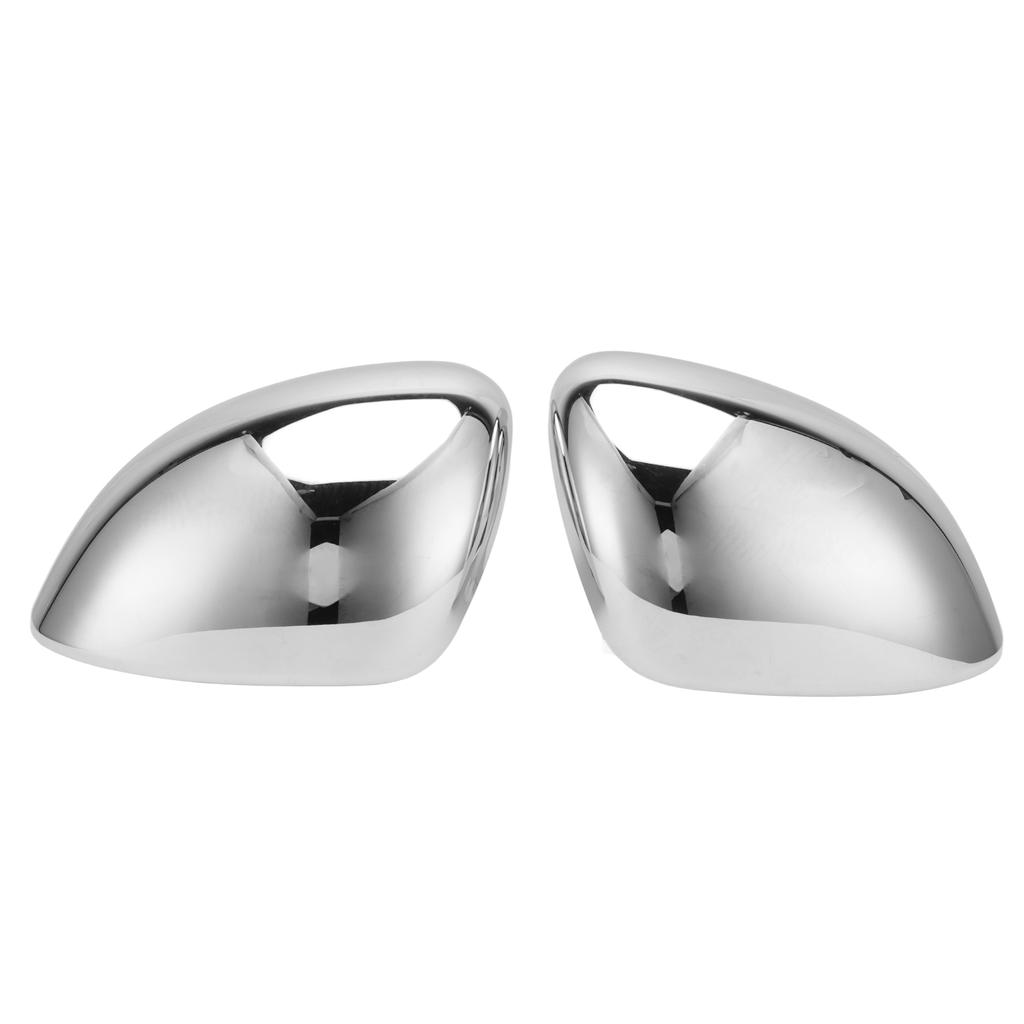 2PCS Rear View Mirror Covers Chrome Glossy Back Adhesive Replacement for FIAT 500X 2014‑2019