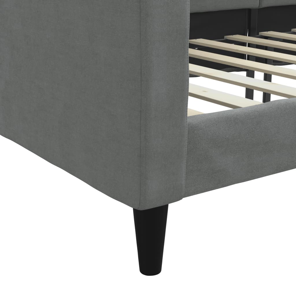 Vidaxl Sofa Z Funkcją Spania, Ciemnoszara, 100X200 Cm, Obita Tkaniną