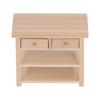 Miniature Bathroom Cabinet Birch Wood Vintage Exquisite Simple Multifunctional DIY Mini Furniture