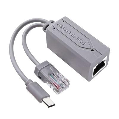 Разветвитель USB C PoE преобразует 48 В в 5 В 2,4 А для питания шлюзов, передачи данных Ethernet и питания, подключи и работай