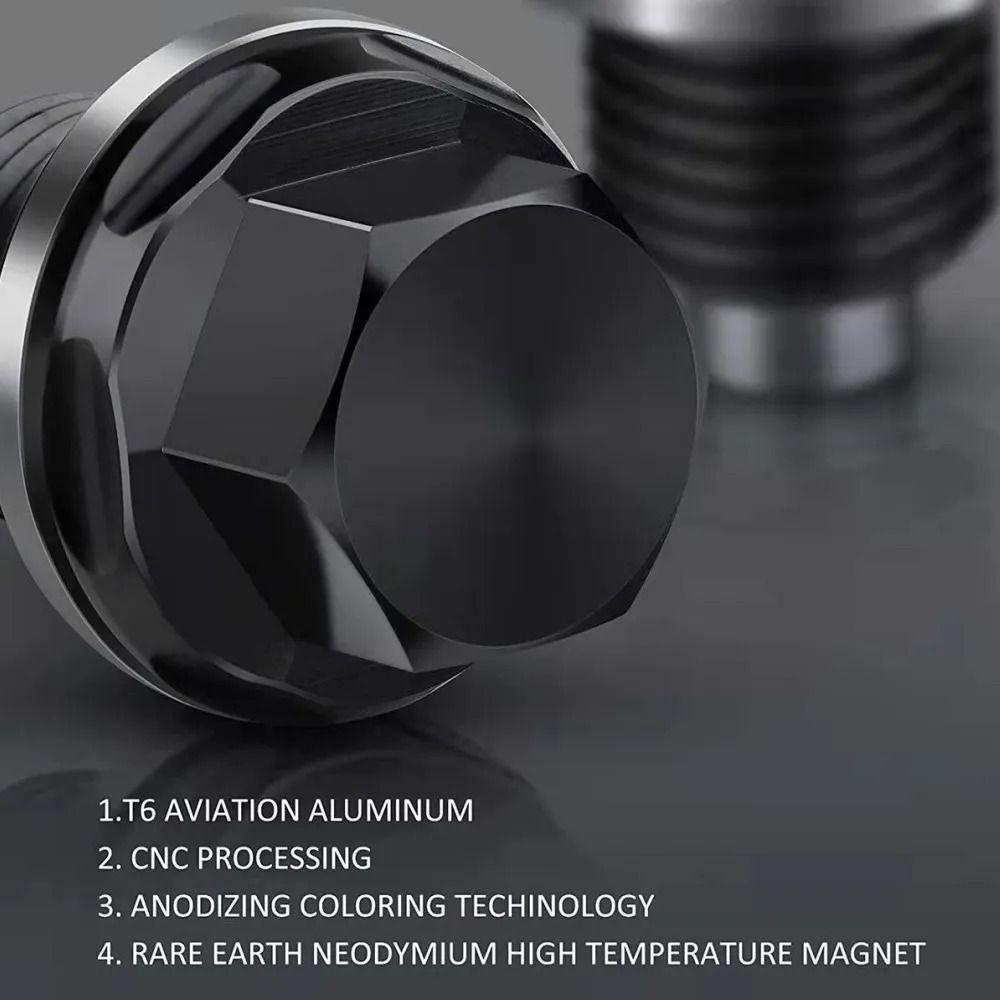 Aluminum Magnetic Oil Drain Plugs M12/M16/M20 Sump Nut Screw Engine Drain Nut Bolt Universal Car