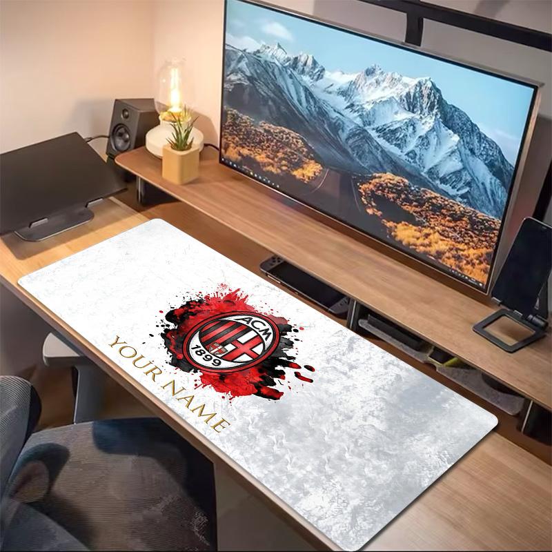 AC Milan Print Cushion Non-slip Laptop Tablet Big Mousepad XXL Mat Mini PC Playmat With Lock edge