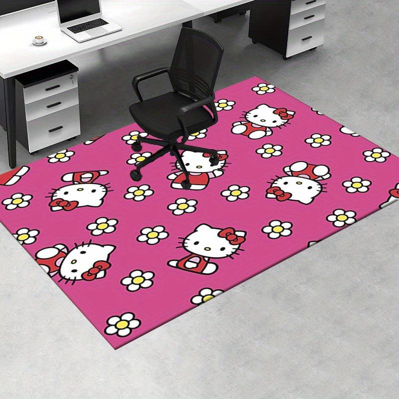 1 шт. Sanrio Hello Kitty Ковер для офиса с принтом русалки Прямоугольный коврик под стол, Идеальный декор для гостиной, спальни, кухни, Нескользящий пол