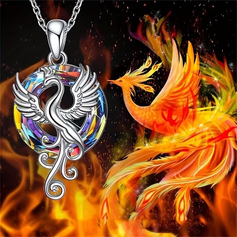Новое женское ожерелье с подвеской Firebird Phoenix и цветными кристаллами