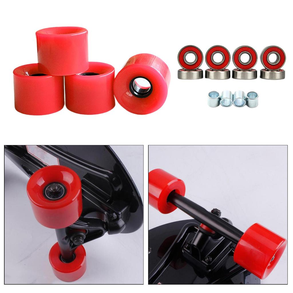4x 78A Skateboard Wheels Longboard Cruiser Indoor Skating Road Skate Equipment