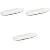 Setomonohonpo Set of 3 Long Rectangular Plates with Powdered Stone Surface X 11 X Ceramic Long Plates (Setomonohonpo) [34 2.7 Cm]