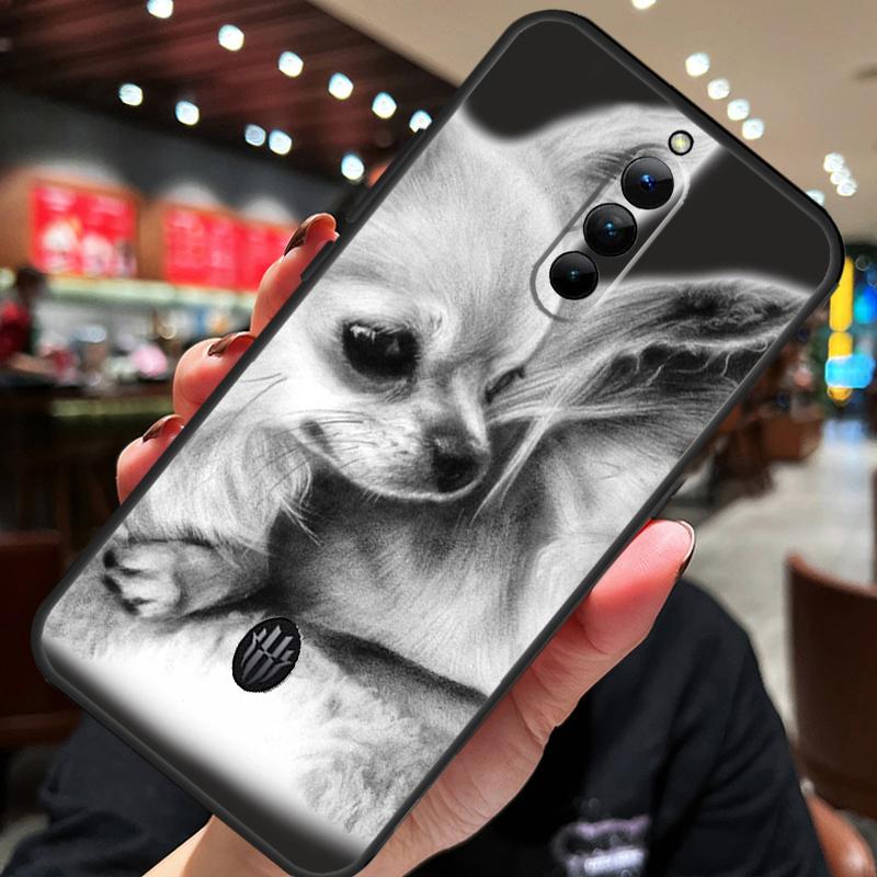 Чехол с цветочным рисунком и мордочкой чихуахуа для ZTE Nubia Red Magic 10S 10 8 9 8S 9S 11 Pro Plus 5G 6R 6 7 6S 7S Pro 10 Air