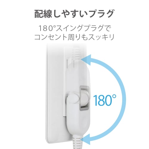 ELECOM Power Tap USB Tap 3.4A (USB Port x 4 Outlet x 2) 1.5m White ECT-0415WH