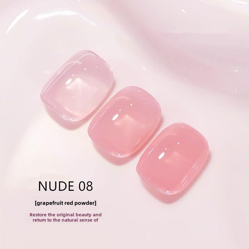 Набор лаков для ногтей Nail Art Nude, популярный цвет, белый прозрачный желеобразный клей для ногтей для маникюрного салона