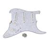 FLEOR Alnico 5 Prewired Stratocaster Pickguard for Electric Guitars with 3 Pickups White Pearl Single-Coil -
