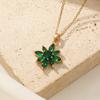 Ожерелье с подвеской в виде цветка из кубического циркония для женщин 2025 Новая мода Ювелирные изделия из нержавеющей стали Свадебные аксессуары для вечеринок