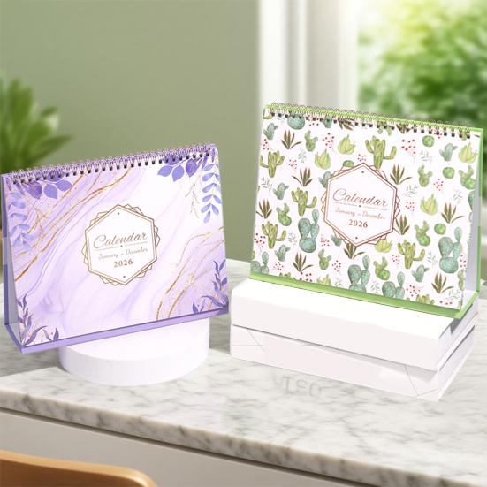 2026 Настольный календарь Стоящий Перекидной Настольный календарь на двойной спирали Янв 2026