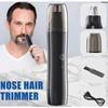 Black Electric Nose Hair Trimmer Rechargeable Ear and Nose Hair Trimmer Professional Painless Nose Hair Trimmer for MenAnd Women