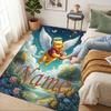 Personalized Name Winnie Pooh Living Room Non-Slip Area Rug Soft Carpet for Bedroom Kids Playroom Sofa Office Home Decor Doormat