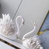 Пара лебедей украшение гостиная тумба под телевизор лебедь украшение современное украшение для дома свадебные подарки