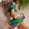 Женские римские сандалии Matsuda Summer с толстой подошвой и юбкой Casual Open Toe Universal Beach Cool